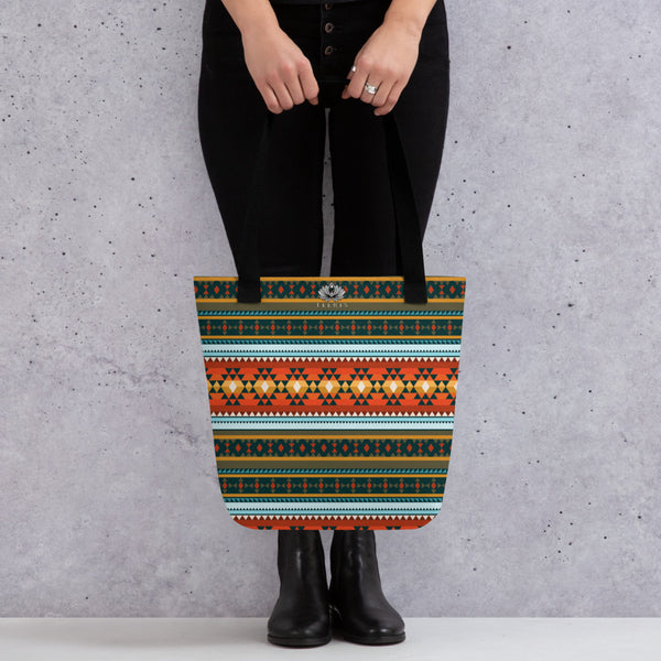 Colorful tote bag black 